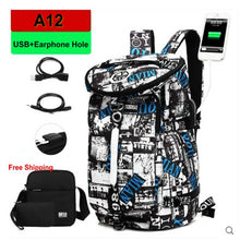 Load image into Gallery viewer, Durable canvas fitness gym bag