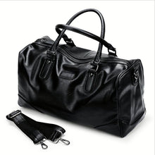 Load image into Gallery viewer, Black PU Fitness Sport Bag