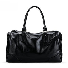 Load image into Gallery viewer, Black PU Fitness Sport Bag